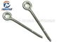 Stainless Steel Wire Eye Lag Bolt / Self Tapping Metal Eye Screws With Weld Hook