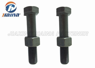 Half Thread Hex Head Bolts Carbon Steel Material Black Color For Fastening