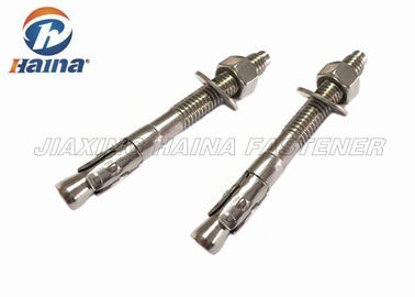 فولاد ضد زنگ 304 316 گوه از طریق پیچ و مهره SS316 M12x120 لنگر وظیفه سنگین