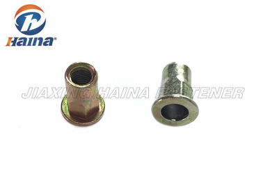 فولاد کربنی 4.8 6.8 آجیل پیچ و مهره کور با روکش زرد شش ضلعی