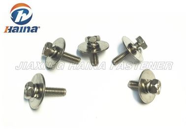 SUS304 SUS316 Hex Head Combining Machine screws with Big Flat Washer