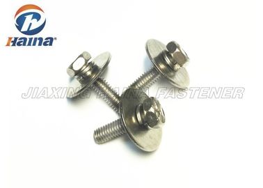 SUS304 SUS316 Hex Head Combining Machine screws with Big Flat Washer