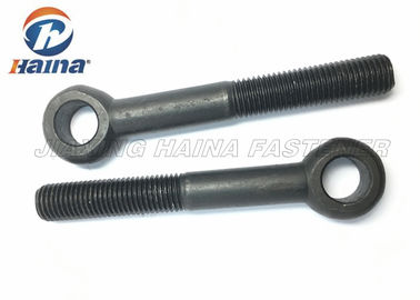 Black Surface DIN 580 Lifting Eye Bolt , Fully Threaded Eye Bolt For Filter Self