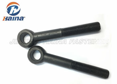 Black Surface DIN 580 Lifting Eye Bolt , Fully Threaded Eye Bolt For Filter Self