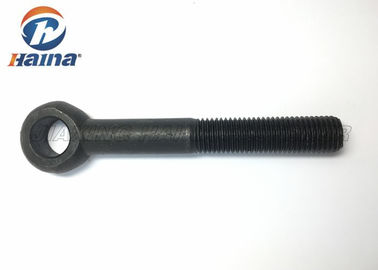 Black Surface DIN 580 Lifting Eye Bolt , Fully Threaded Eye Bolt For Filter Self