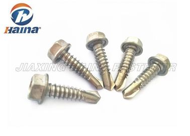 فولاد ضد زنگ 304 316 موضوع پیچ و واشر فلزی Hex Self Drilling