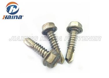 فولاد ضد زنگ 304 316 موضوع پیچ و واشر فلزی Hex Self Drilling