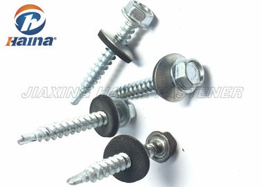 پیچ با روکش رنگ آمیزی شده با پیچ مخصوص سوراخکاری و واشر EPDM