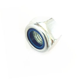 DIN985 White Zinc Plated carbon steel nuts , Nylon Insert Lock Nut M16