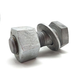 فولاد کربنی HDG قدرت اتصالات متریک شش ضلعی سر و واشر تخت
