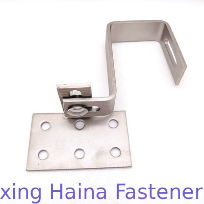 پنل خورشیدی فولادی ضد زنگ A4 نصب سفارشی قلاب سقف کاشی قابل تنظیم