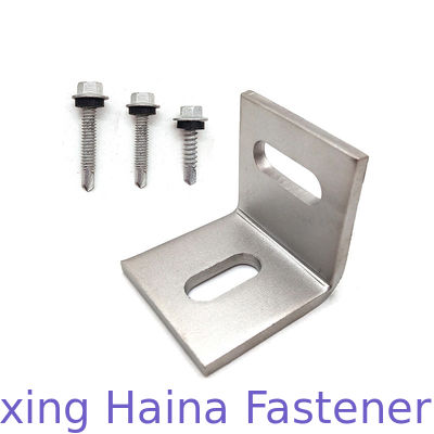 آلومینیوم/فولاد ضد زنگ L Flange Hex Self حفاری پیچ و گیره انتهایی