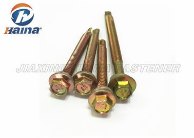 DIN 7504 Hex Head  Yellow Zinc Plated Self Drilling Screws and EPDM Washer