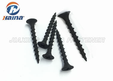 Hardend Steel Black Phosphated Phil Bugle Head Drywall Screws , C1022 Self Tapping Metal Screws